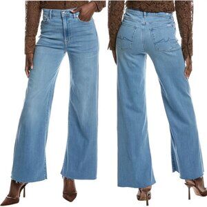 7 For All Mankind Ultra High Rise Wide Jo JEANS 29 Marrakech Blue Stretch NEW